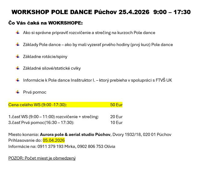 Workshop Pole Dance
